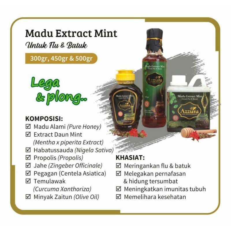 

Madu Azzura extract mint 300g