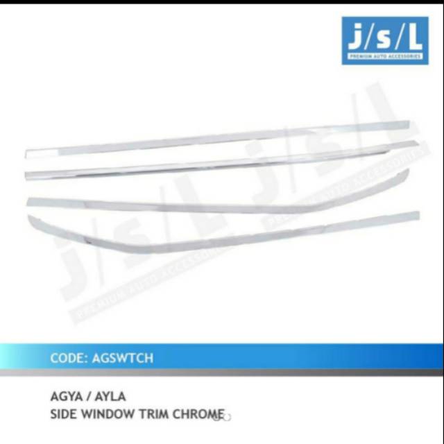 List kaca samping mobil Agya/Ayla chrome jsl