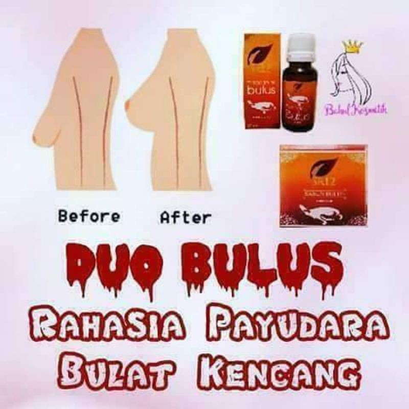 Paket Duo Bulus SR12 Pengencang Payudara / Pembesar Pemontok Payudara / Minyak Bulus / Sabun Bulus