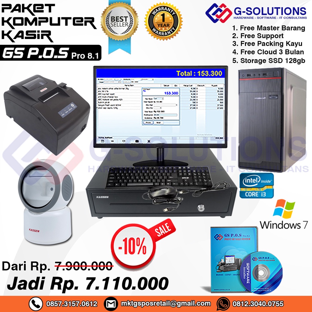 Promo PC Paket Kasir Intel Core I3 - SSD 128gb - PC Kasir Minimarket 3