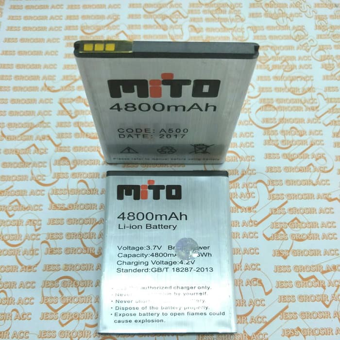 Baterai Battery Double Power MITO BA-00063 BA 00063 A500 FANTASY TEXT