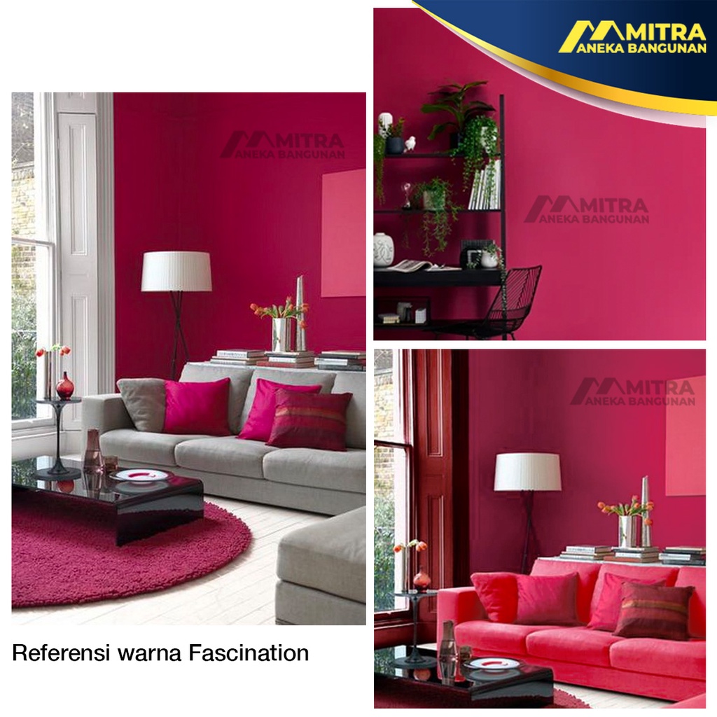 Cat Tembok NIPPON PAINT Fascination NP R 1295 A / Vinilex Interior Exterior / Pink Fanta Fuchsia