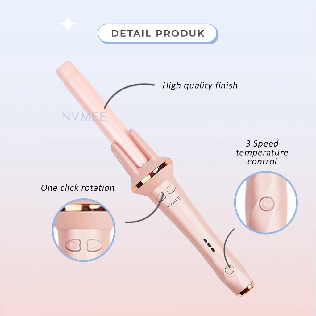 NVMEE - Catokan Keriting Keramik Otomatis Libra Hair Styler New Desain Elegant