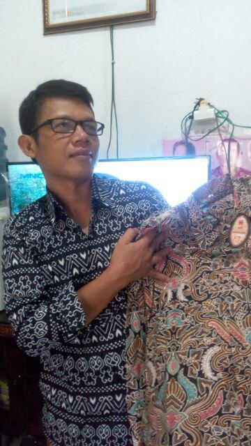 Bswart Batik Hrb026 Kenongo Hem Pendek Padi Pekalongan M L Xl Batik Pria Murah Modern Grosir