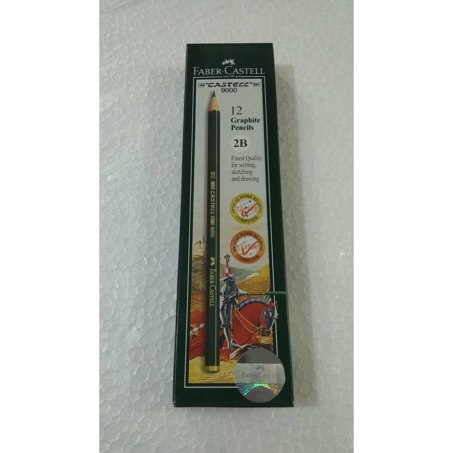 

PENSIL UJIAN FABER CASTELL 9000 - 2B - 3B - 4B - 5B - 6B - 7B - 8B - HB