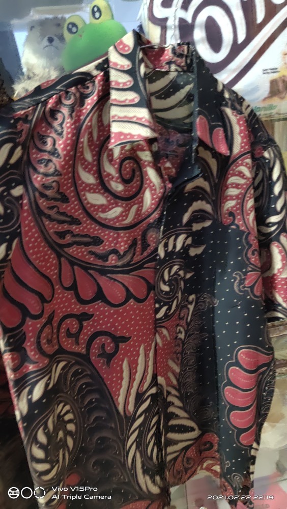 Couple Jessy Puser Merah Terbaru • Kerah Jas Berbusa • Sarimbit Batik • Couple Keluarga •