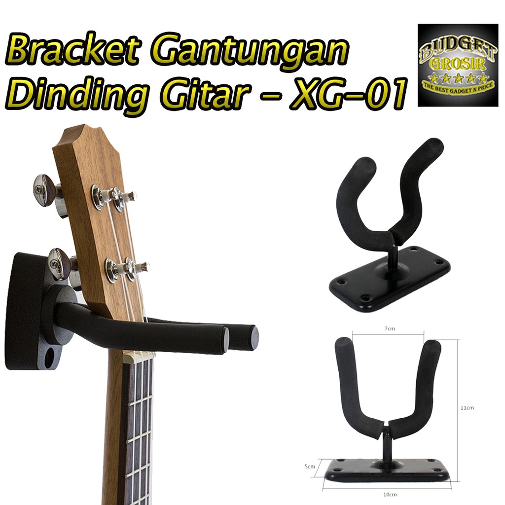 Bracket Gantungan Dinding Gitar - XG-01 - Black--TaffSTUDIO