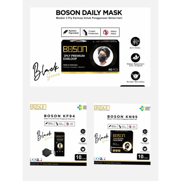 Boson Black Series Premium Masker KF94 KN95