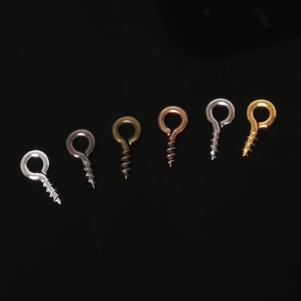 200pcs Pin Mata Mini Ukuran 4x8mm Untuk Membuat Perhiasan Anting Diy