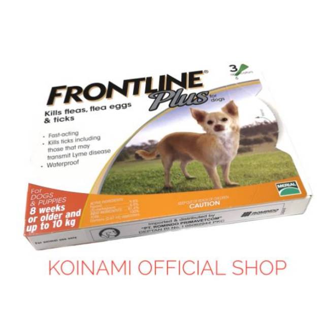 Frontline Plus Dog S 0,67 ml - Obat Kutu Anjing - Obat Kutu Anak Anjing - Frontline Puppy