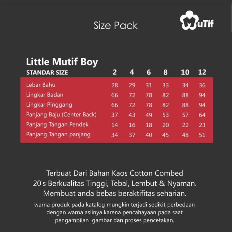 Baju Koko Anak Mutif MTIF - LMB 19C Coklat Kopi - Krem Telor