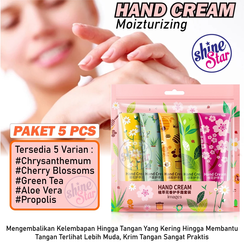 SHINE STAR - [PAKET ISI 5 PCS] RANDOM HAND CREAM IMAGES / LOTION KRIM TANGAN MENGHALUSKAN KULIT TANGAN &amp; MENHILANGKAN KERIPUT