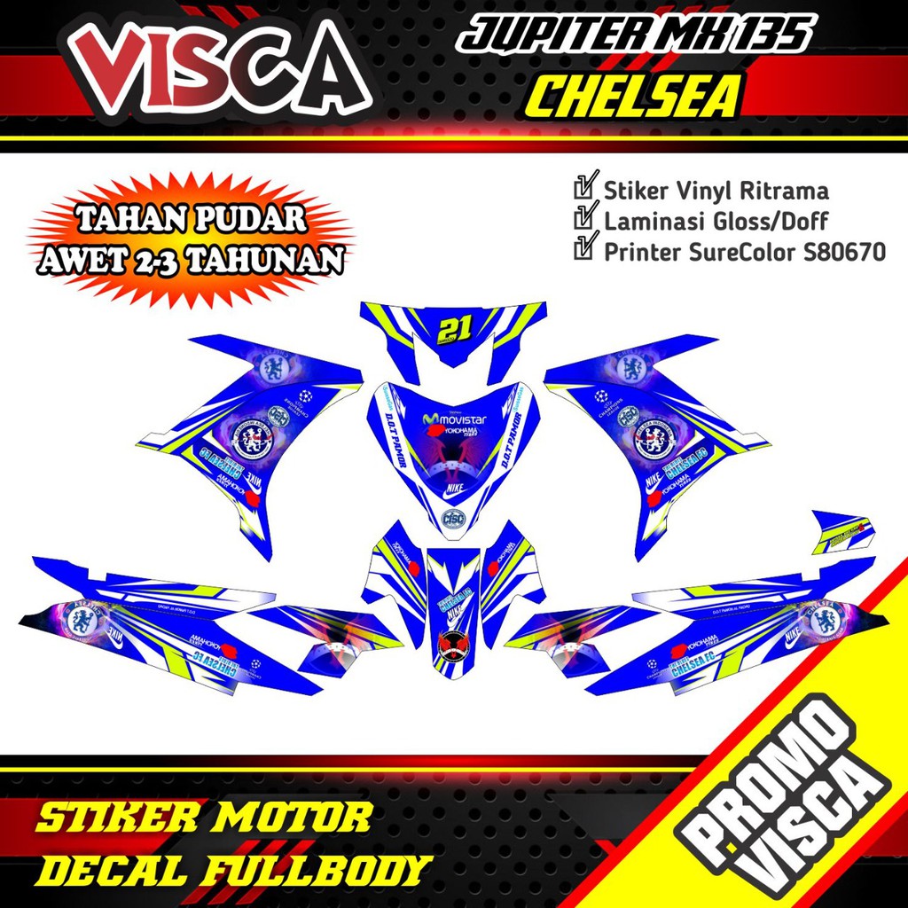 Decal Jupiter Mx 135 Full Body Stiker Jupiter Mx 135 Full Body  Dekal Jupiter Mx 135 Chelsea