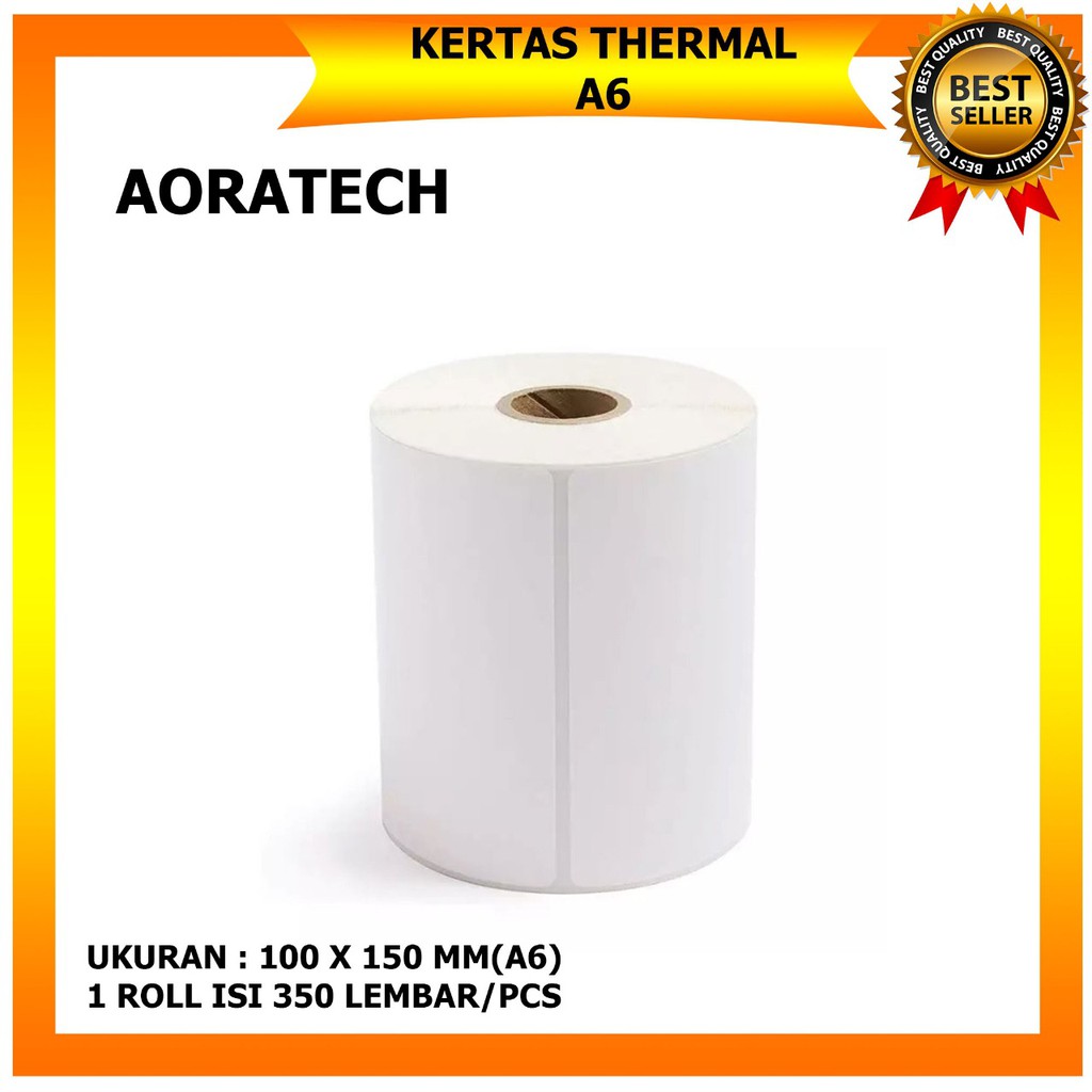 Kertas Sticker Label Barcode Thermal A6 100mm x 150mm isi 350 pcs - 250 pcs