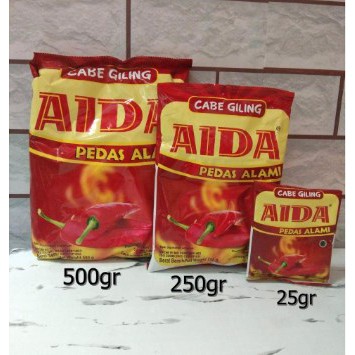 

CABE BUBUK MERK AIDA KEMASAN 25 GR