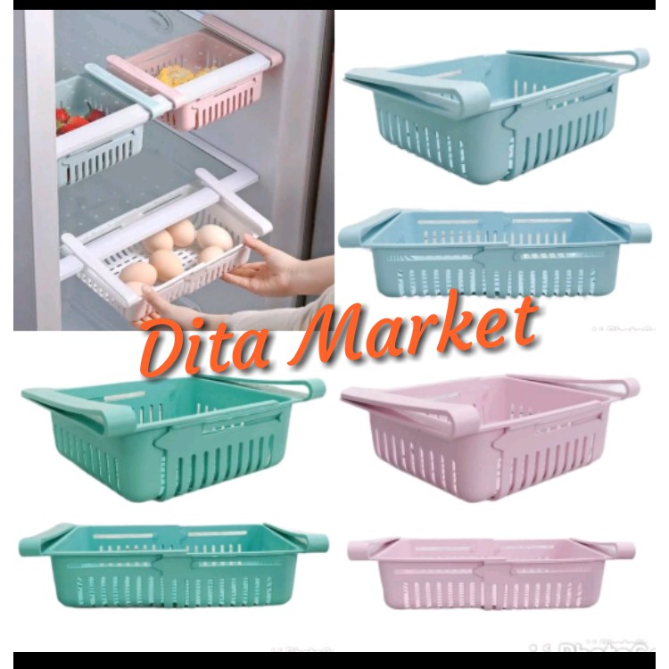 Rak kulkas multifungsi storage box kulkas organizer paling murah laci kulkas