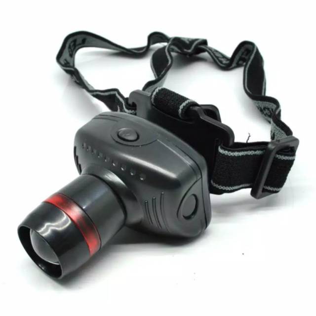 SENTER KEPALA HEADLAMP ZOOM Head Lamp Camping Hutan Travel Gua Lampu Praktis Super-4