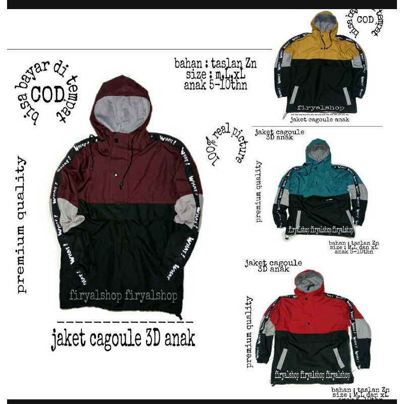 JAKET CAGOULE ANAK JAKET ANAK SAKU DORAEMON JAKET WATERPROOF ANAK JAKET ANAK JAKET ANAK 3D