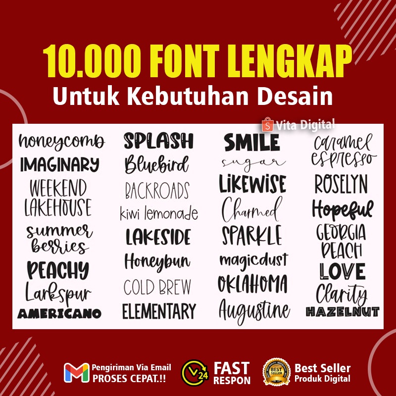 KOLEKSI FONT PREMIUM KEREN DESAIN GRAFIS