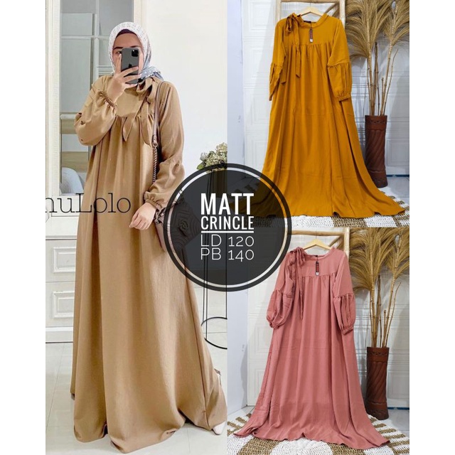 GAMIS CRINGKLE PREMIUM JUMBO WANITA KEKINIAN TERBARU TERLARIS