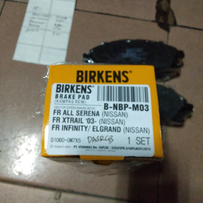 kampas rem depan nissan xtrail 2003