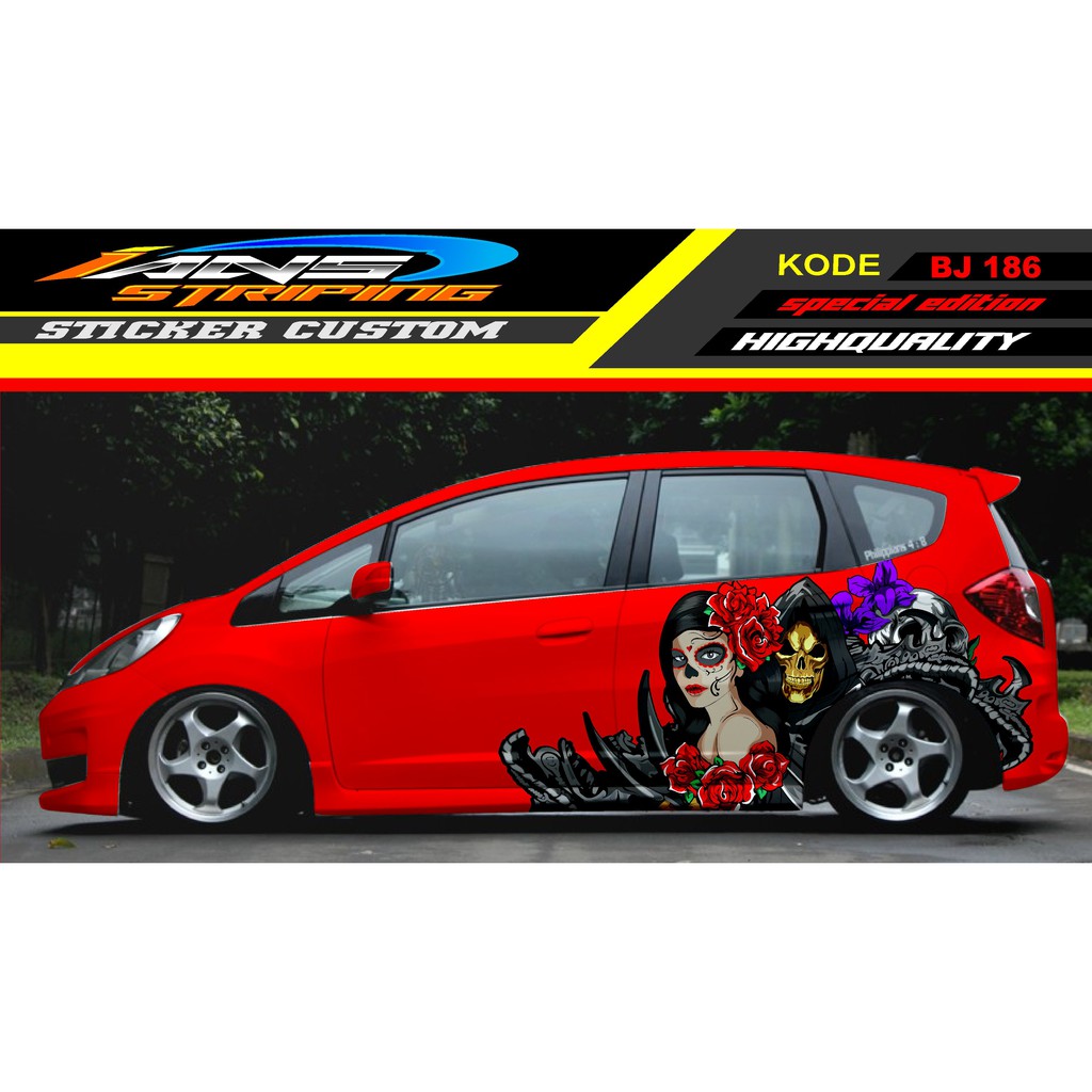 DECAL STICKER HONDA JAZZ / STICKER DECAL MOBIL JAZZ / DECAL STICKER MOBIL HONDA JAZZ , BRIO