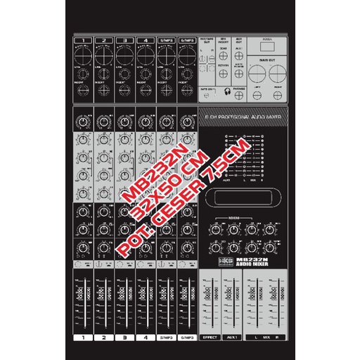 Sticker Panel Mixer MB232N 6ch