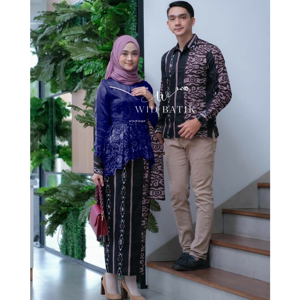 KHANSABATIK ADA JUMBO! COUPLE RATIH SET KEBAYA BROKAT VELVET MUTIARA KEMEJA SONGKET BAJU SARIMBIT PRIA WANITA TERBARU 2022 BAJU KONDANGAN LAMARAN FASHION MUSLIM WANITA