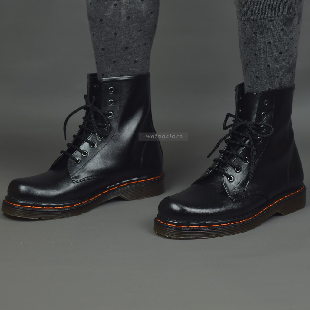 Sepatu High Cut Boots Pria  Classic Kulit Sapi Asli Ukuran Besar 38 - 49  Eiqual Chester High
