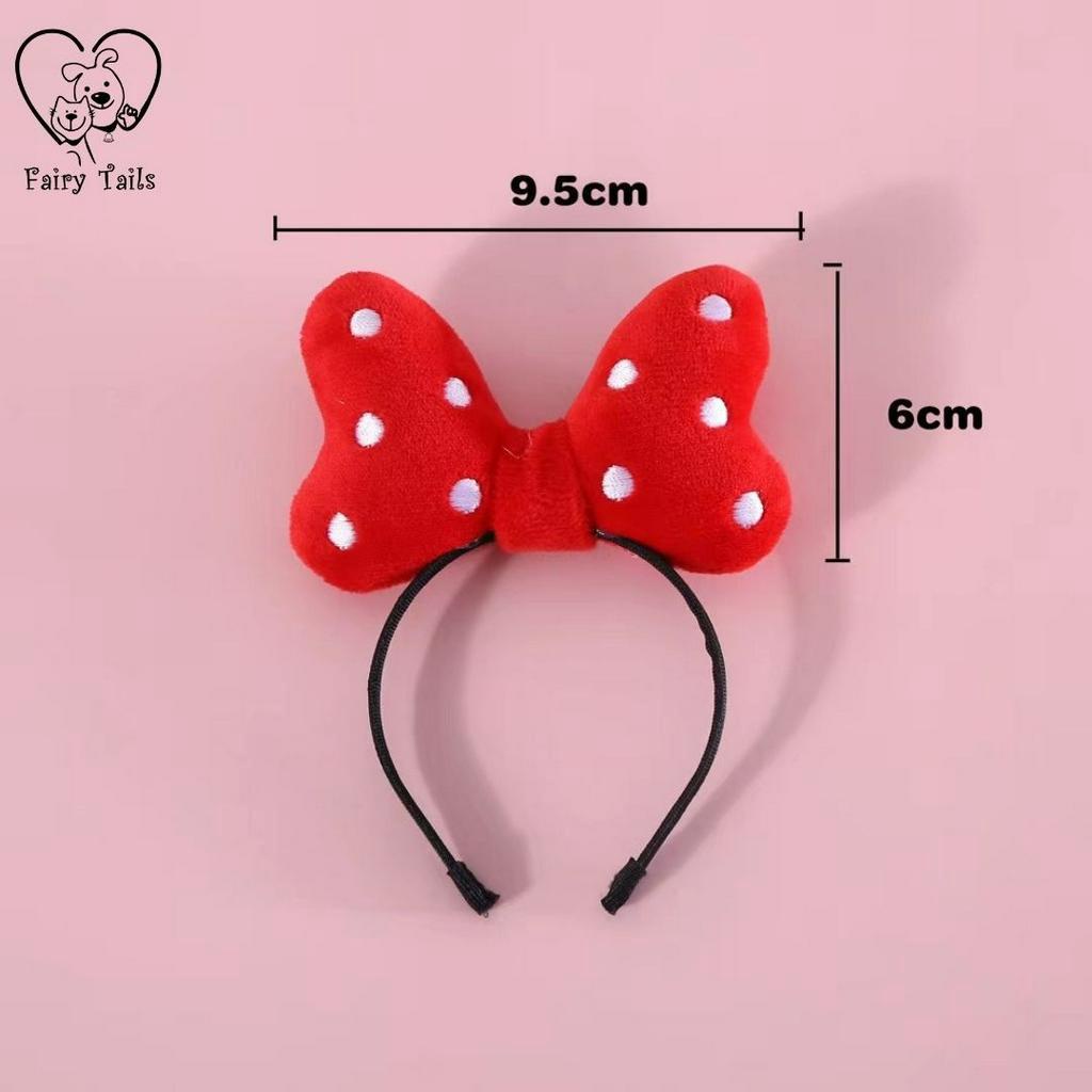 Bando Polkadot Topi Hiasan Aksesoris Kepala Untuk Anabul Anjing dan Kucing / Hairband Hat Accessories for Pet Dog and Cat