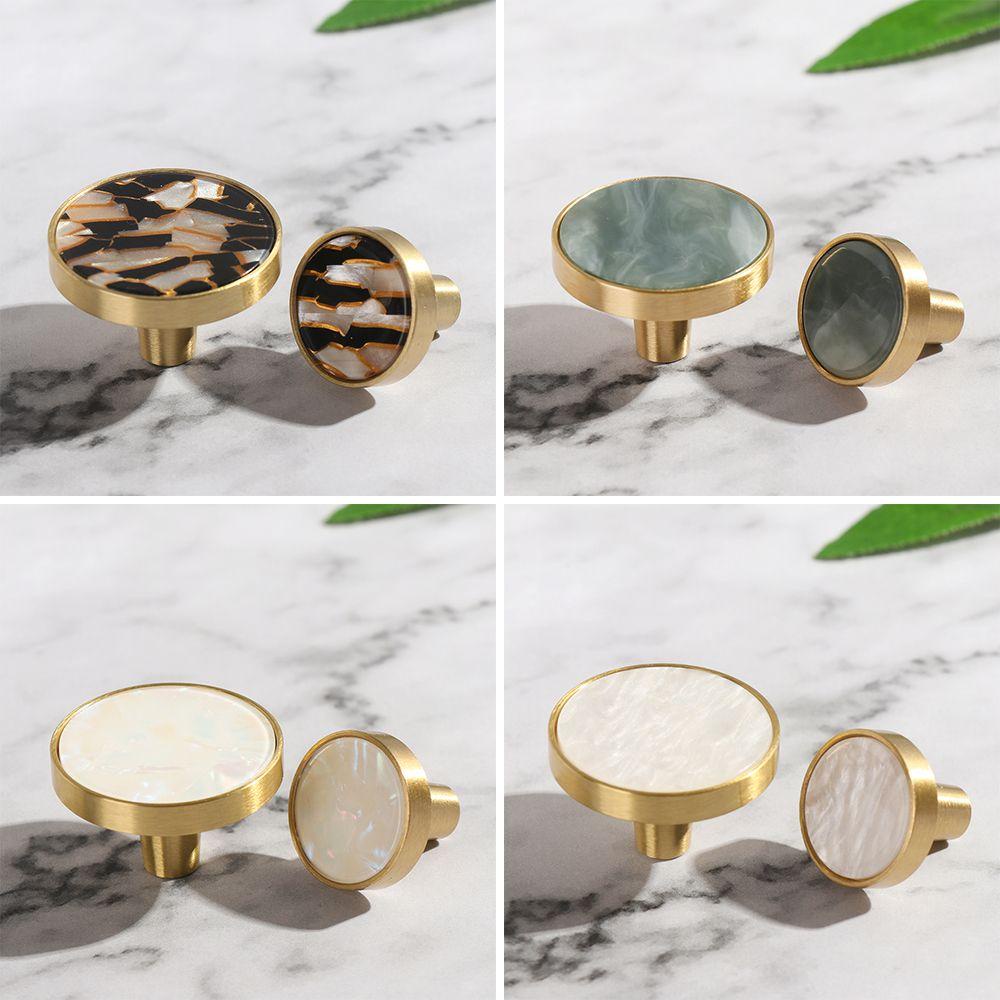 Top 1PC Knob Pintu Perabotan Kamar Mandi Tarikan Laci Pastoral Tembaga Elegan