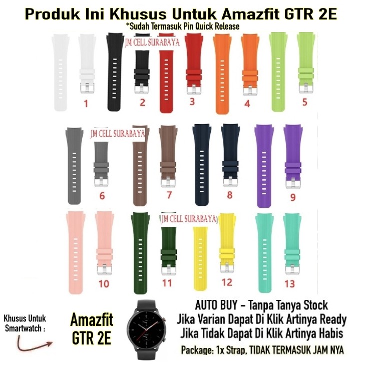 M46 Tali Jam Tangan Strap Amazfit GTR 2E - Vertical Line Rubber Silikon