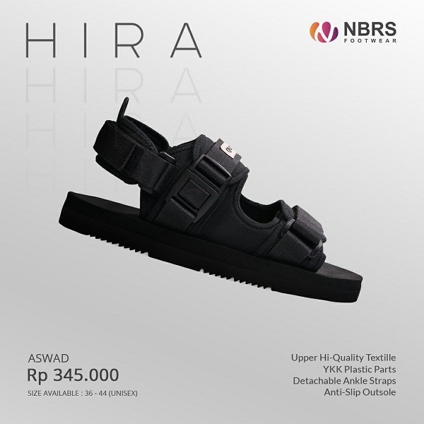 Nibras Footwear Sandal Hira Sepatu Sandal Gunung Simple Bahan Upper Elastic Textile Alas Kaki Moder