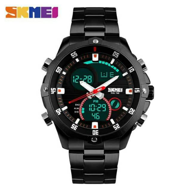 Jam Tangan Pria / SKMEI 1146 Men LED Digital Stainless Steel Strap / Jam Tangan AD LED Original