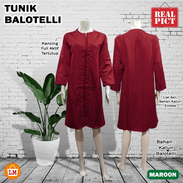 Baju Atasan Wanita Muslim TUNIK BALOTE Jumbo Bahan Katun Balotelli TERMURAH TERLARIS KEKINIAN LMS 27451 27454