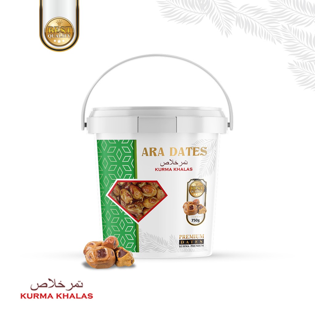 

Kurma Khalas 750gr Premium KEMTAN Bucket Murah