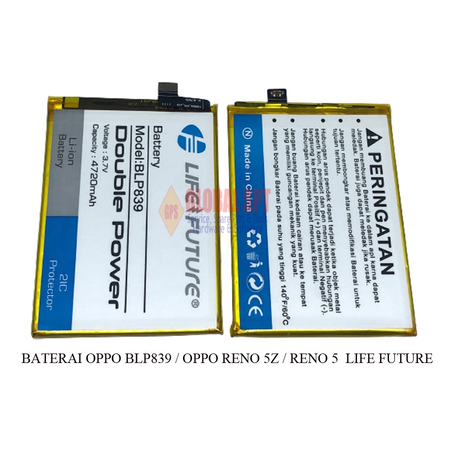 BATERAI RENO BLP839 LIFE FUTURE / BATRE / BATERE RENO 5Z LF / RENO 5 LF