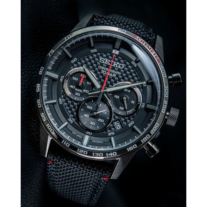 Seiko Quartz SSB359P1 Chronograph Nylon - Jam Tangan Pria