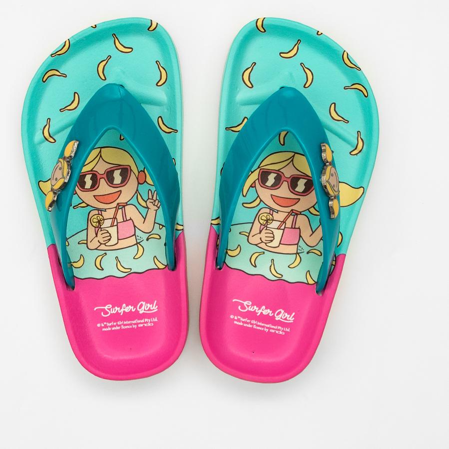 READY Sandal Jepit Surfer Girl Sf-P009 Anak - Fuchsia/Tosca sale