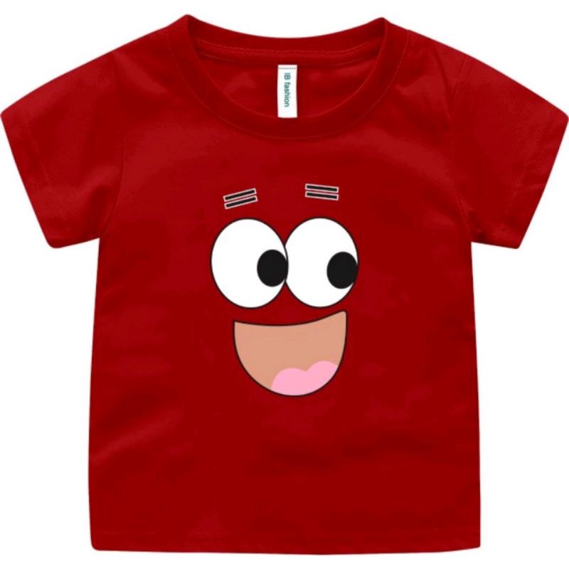 KAOS BAJU ANAK PEREMPUAN DAN LAKI LAKI MURAH LENGAN PENDEK MOTIF KARTUN SMILE CUTE IDEAL USIA UMUR 2 SAMPAI 9 TAHUN UXLO FASHION