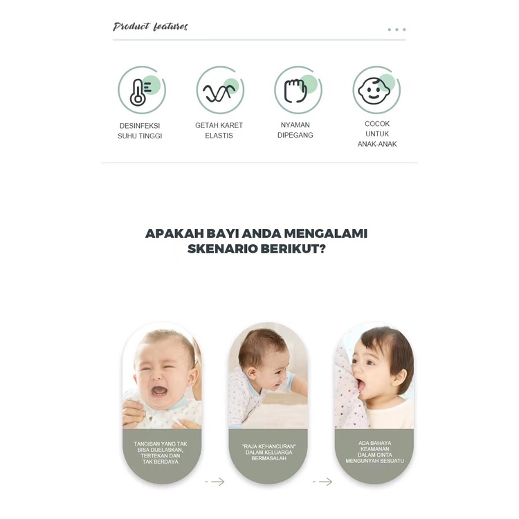 Mainan Teether Gigitan Bayi Kerincingan Bayi Bunyi Suara Aman Untuk Bayi BPA FREE