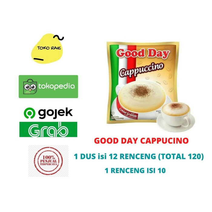 

Good Day Cappucino 1 dus isi 12 renceng x 10 sachet