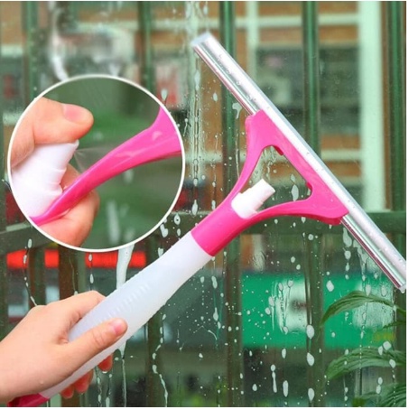 Spray window cleaner 2 in 1 / wiper pembersih kaca serbaguna rumah set alat kebersihan mobil home on