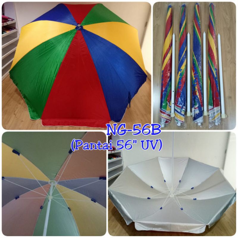 Payung Tenda / Cafe / Pantai / Parasol Pelangi / Polos ukuran 280 CM