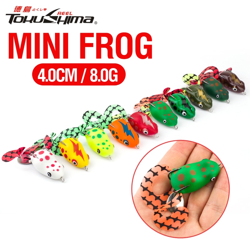 Umpan Pancing Soft Bait Bentuk Katak Ukuran 4cm / 8g 10 Warna Dengan Dua Mata Kail