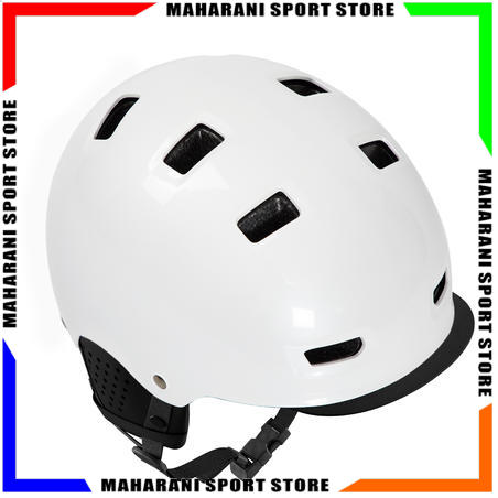 Helm Sepeda Kota BTWIN 500 Unik Berbentuk Mangkok Warna Putih