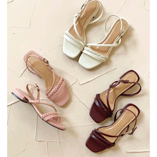 Eliza heels - Sandal kepang wanita hak tahu