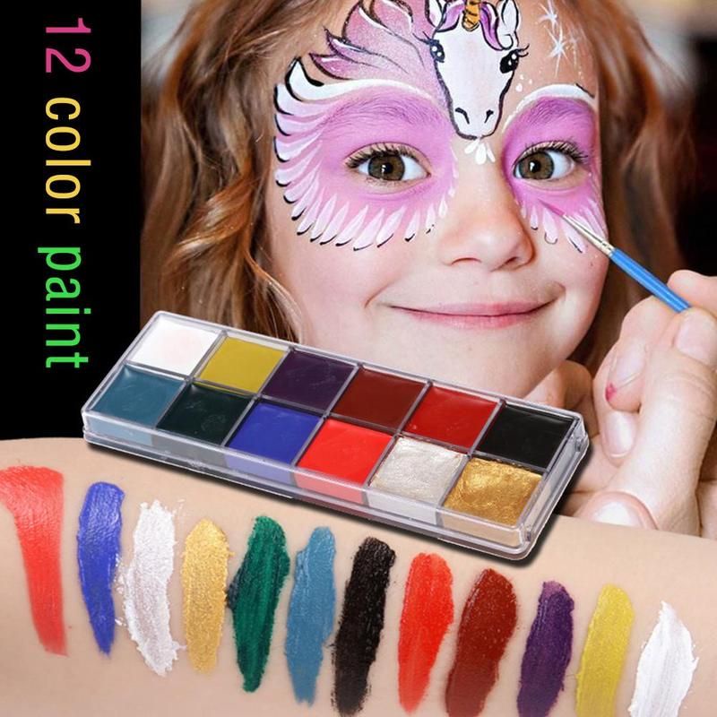 Body Face Painting 12 Warna Cat Wajah Body Painting Palette Wajah Painting Wajah