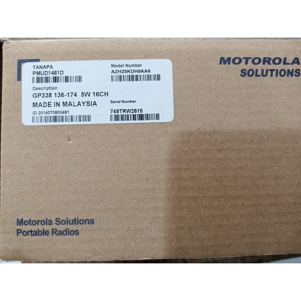 HT Motorola GP 338 VHF, Radio Komunikasi Handy Talky MOTO GP338 baru, Garansi 1 tahun servis