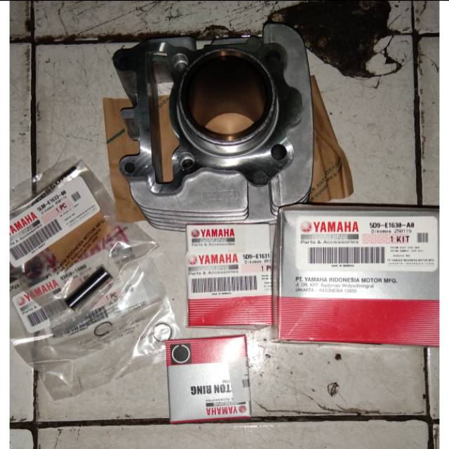 BLOK SEHER+PISTON VEGA ZR 5D9 ASLI ORIGINAL YAMAHA
